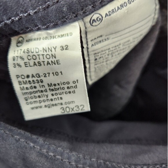 Ag Adriano Goldschmied Mens The Graduate Tailored Leg Super Soft Jeans 30x32 - Picture 8 of 8